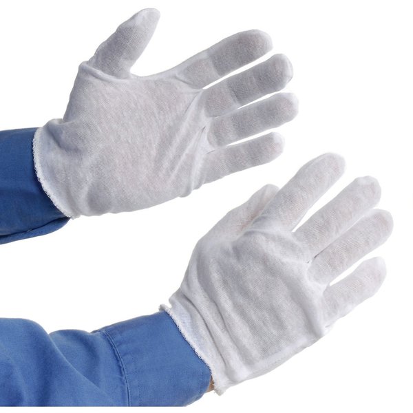 Pip Inspection Gloves, Mens Hemmed, White, 1 Dozen 97-500H